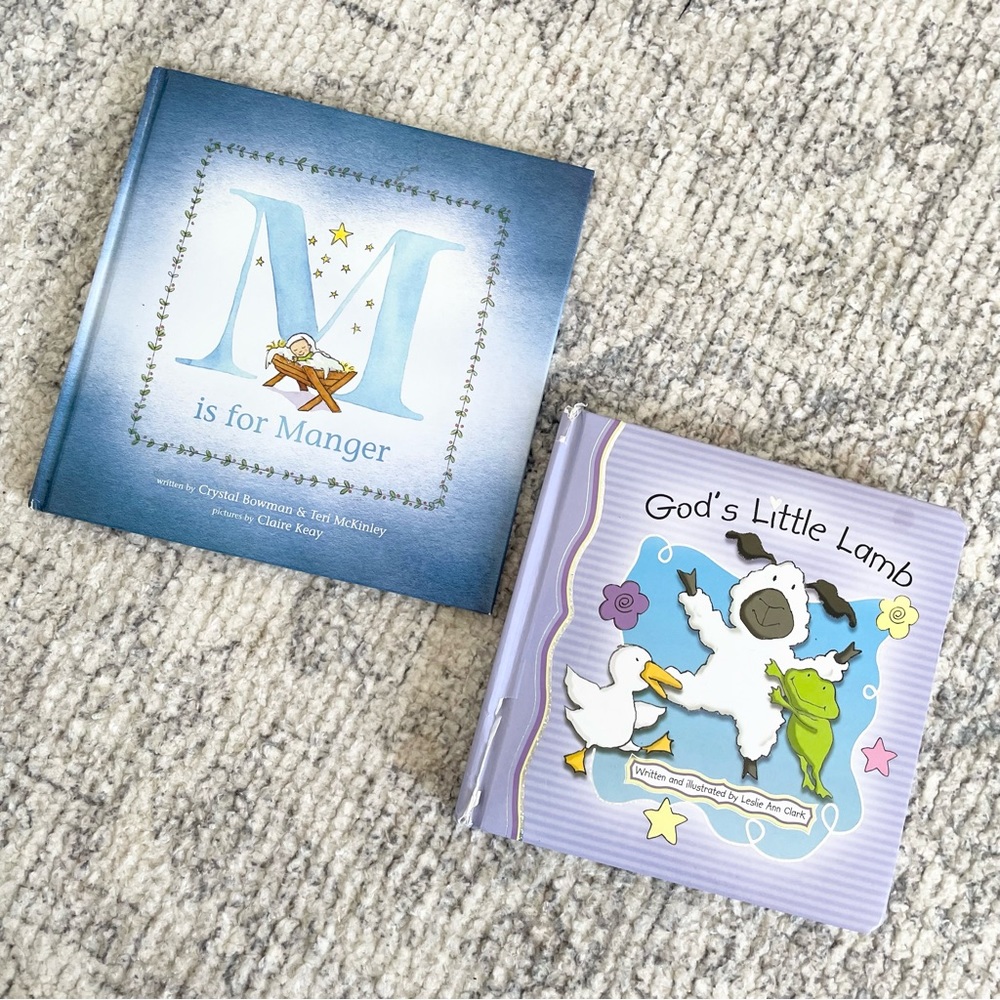Set of 2 book bundle Christian religion religious books Lamb of God & Alphabet